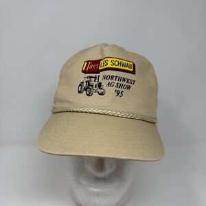 Vtg Tires Les‎ Schwab Northwest AG Show '95 Rope Hat Cap Adjustable Snap Back
